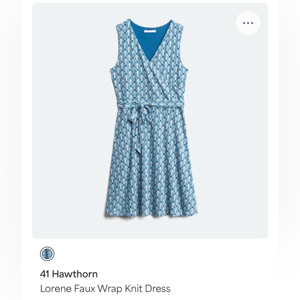 41 Hawthorn Geometric Blue Midi Dress